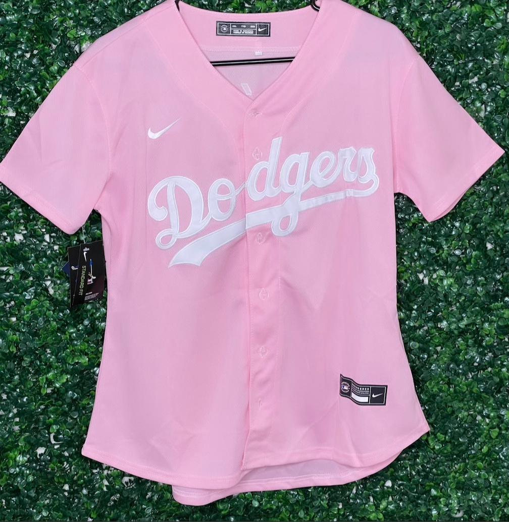 pink dodger jersey