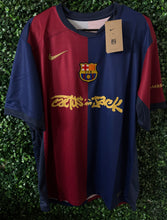 Load image into Gallery viewer, TRAVIS SCOTT xx FC BARCELONA LIMITED EDITION 2 TONE HALF AND HALF JERSEY
