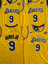 Load image into Gallery viewer, LOS ANGELES LAKERS BRONNY JAMES JR. #9 YELLOW JERSEY
