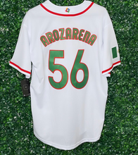 Load image into Gallery viewer, MENS MEXICO WORLD BASEBALL CLASSICS AROZARENA #56 WHITE JERSEY
