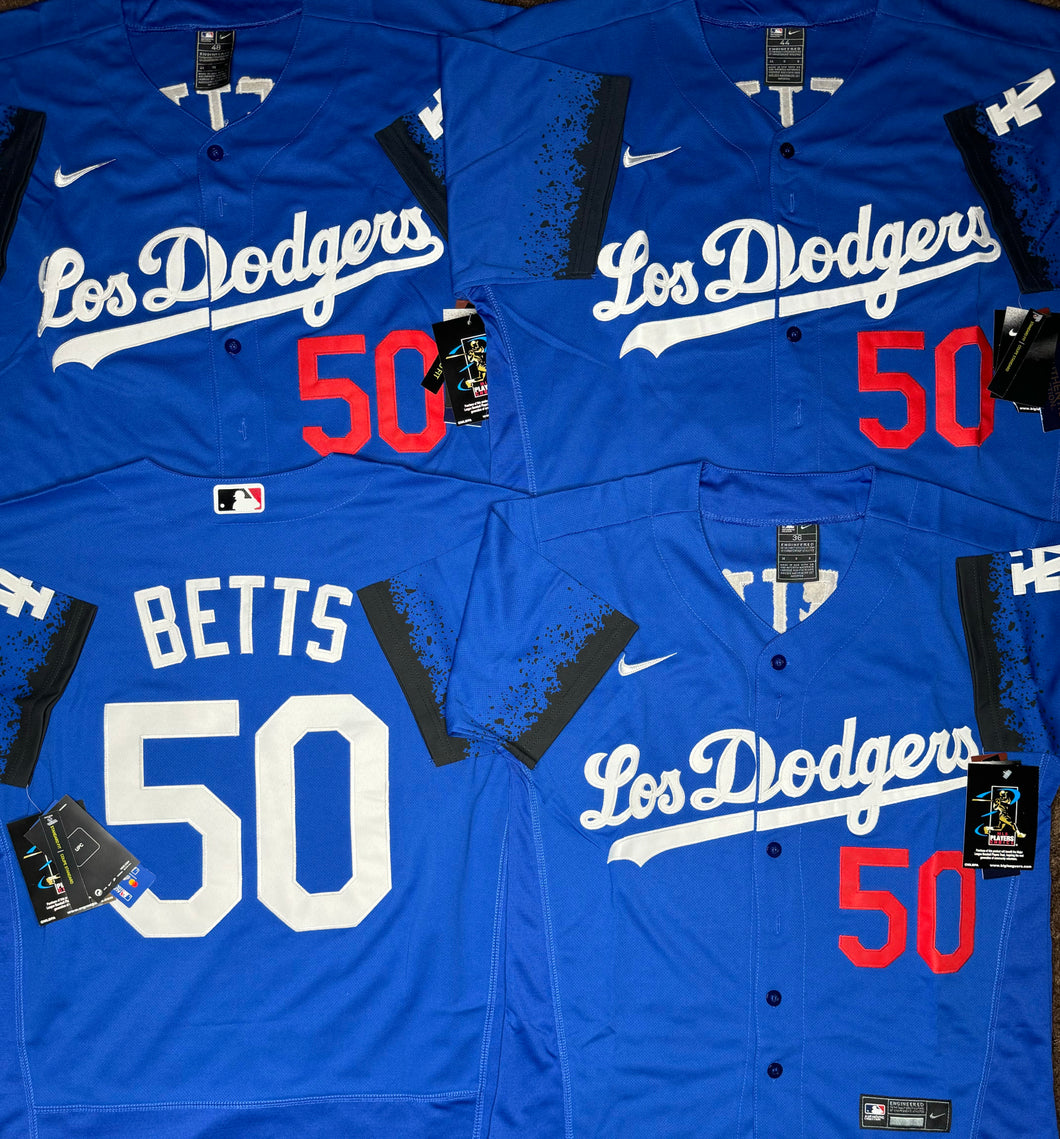 MENS LOS ANGELES DODGERS “LOS DODGERS” MEXICAN HERITAGE DAY BETTS #50 JERSEY