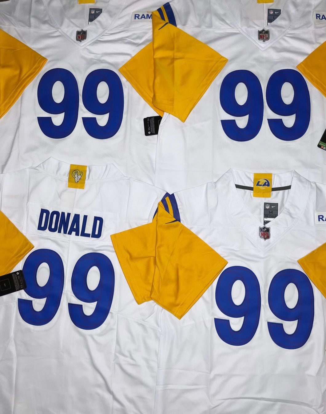 MENS L.A RAMS AARON DONALD #99 WHITE JERSEY