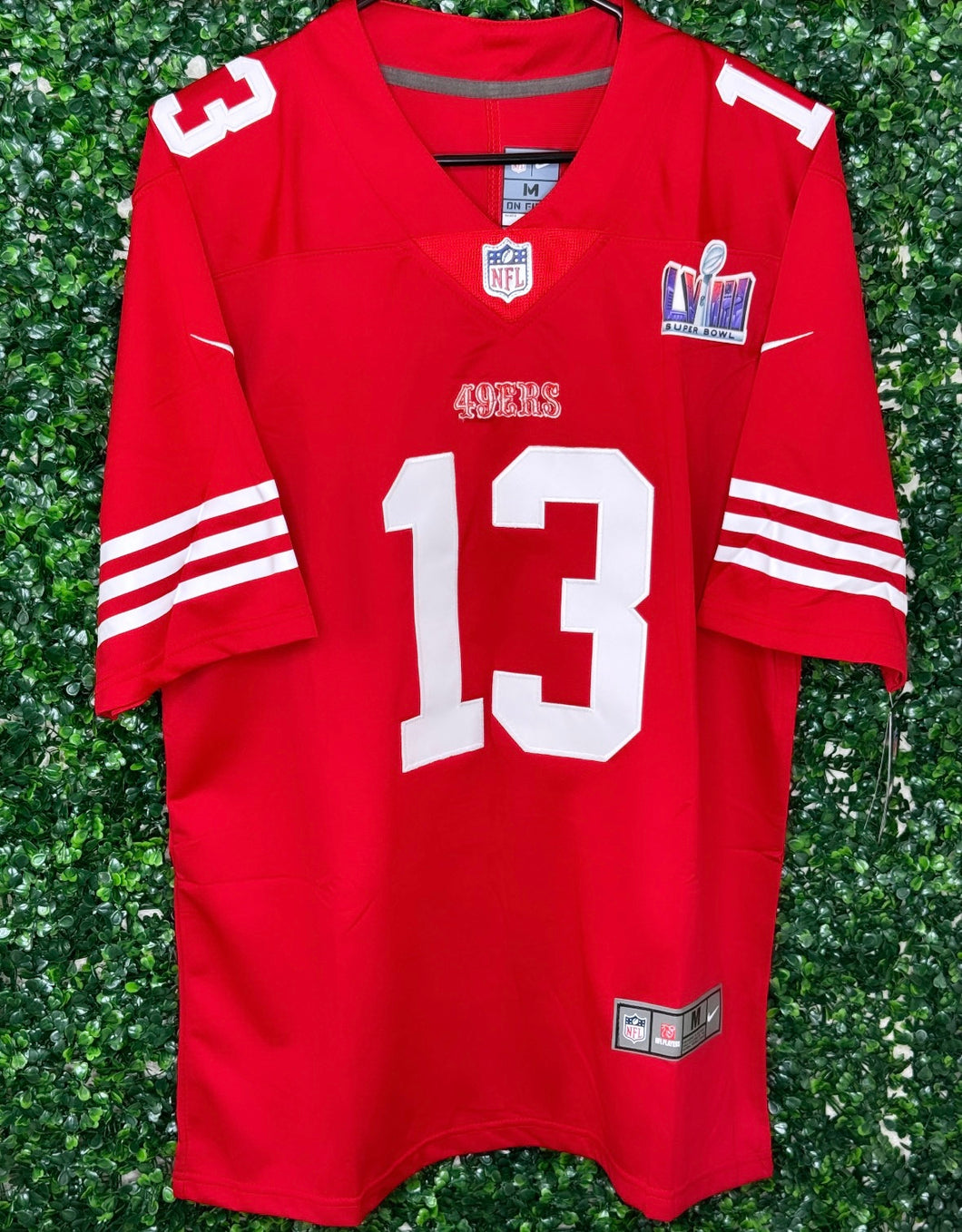 MENS SAN FRANCISCO 49ERS BROCK PURDY #13 RED SUPERBOWL JERSEY