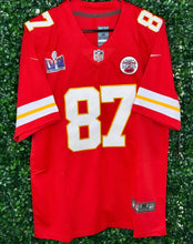 Load image into Gallery viewer, MENS KANSAS CITY CHIEFS TRAVIS KELCE #85 RED SUPERBOWL JERSEY
