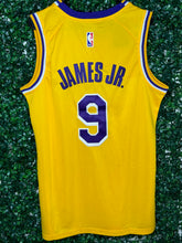 Load image into Gallery viewer, LOS ANGELES LAKERS BRONNY JAMES JR. #9 YELLOW JERSEY
