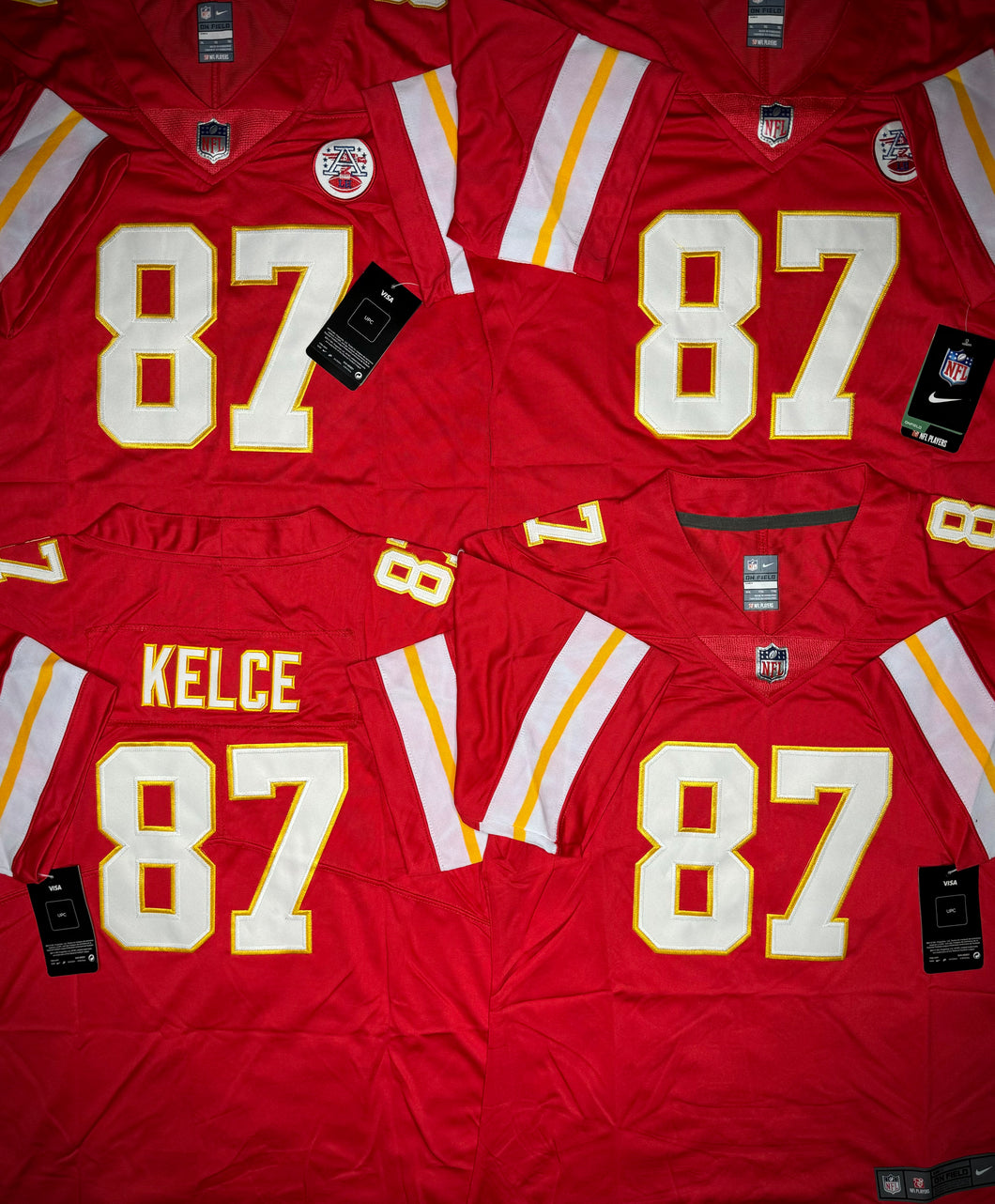 WOMENS KANSAS CITY CHIEFS TRAVIS KELCE #87 RED JERSEY