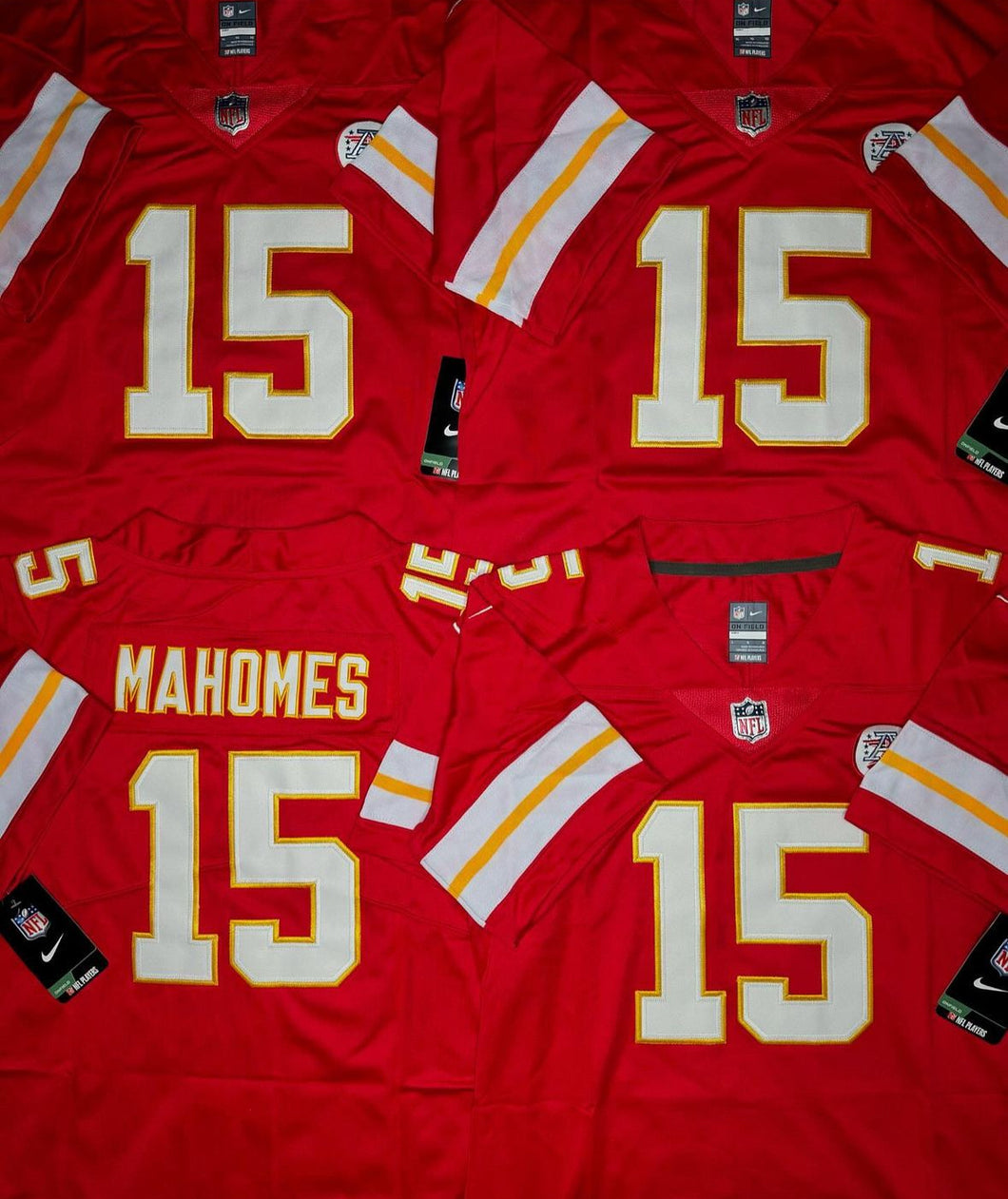 WOMENS KANSAS CITY CHIEFS PATRICK MAHOMES #15 RED JERSEY