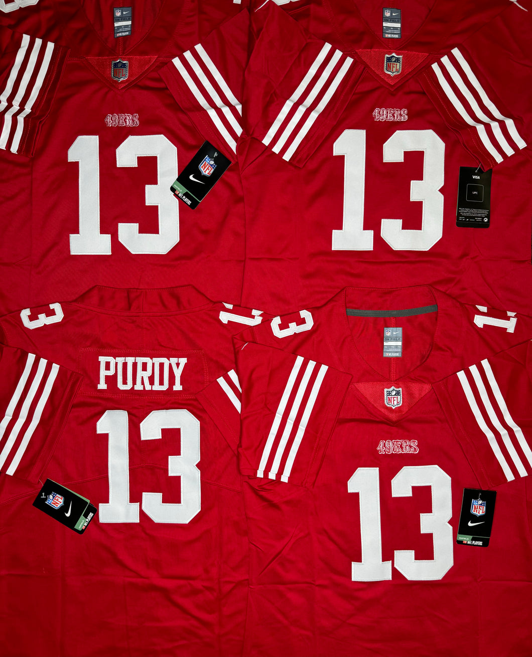 WOMENS SAN FRANCISCO 49ERS BROCK PURDY #13 RED JERSEY