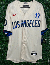 Load image into Gallery viewer, MENS LOS ANGELES DODGERS SHOHEI OHTANI #17 CITY CONNECT LIMITED PLAYER CREAM JERSEY
