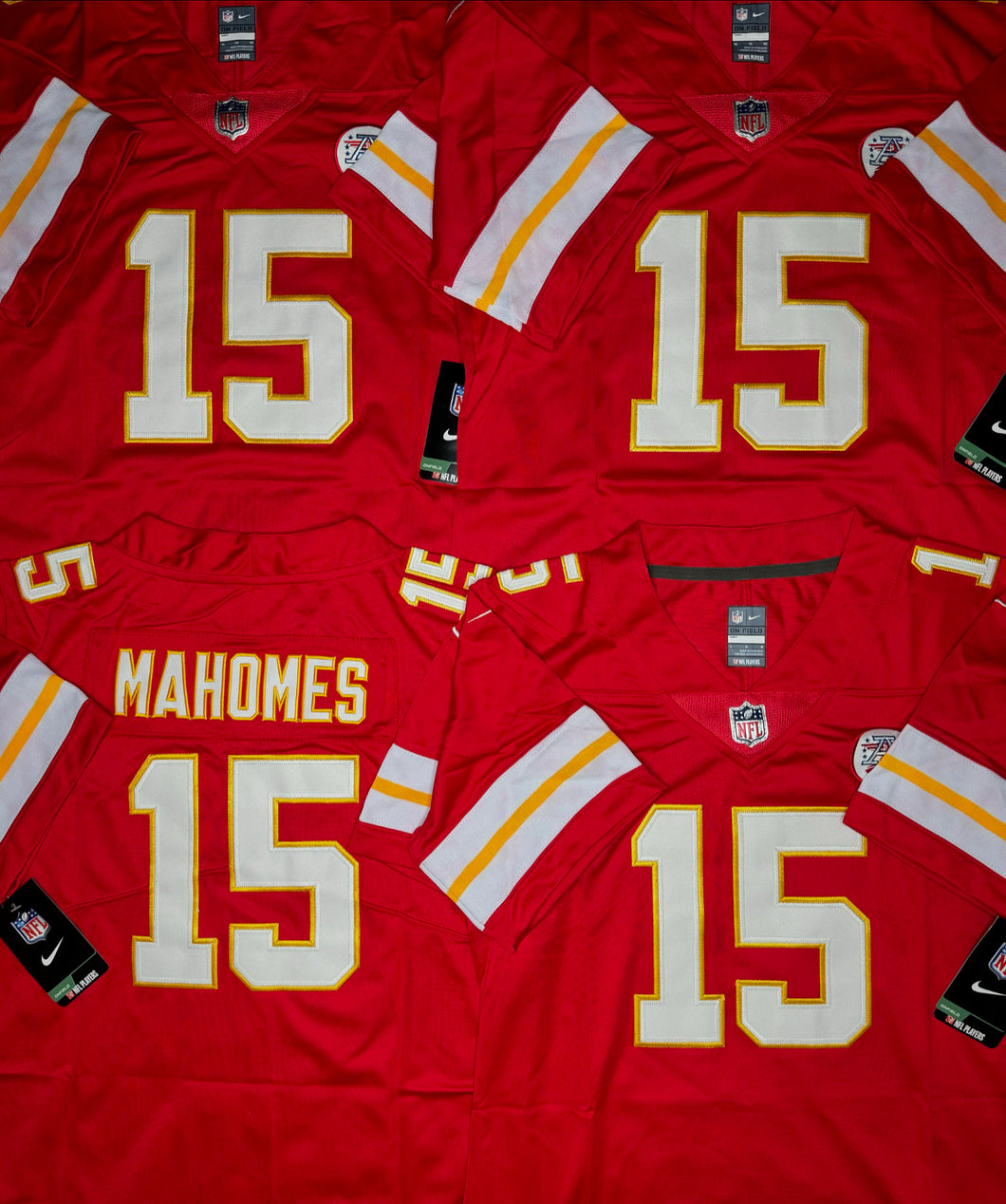 MENS KANSAS CITY CHIEFS PATRICK MAHOMES #15 RED JERSEY