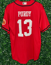 Load image into Gallery viewer, MENS SAN FRANCISCO 49ERS BROCK PURDY #13 RED MLB JERSEY
