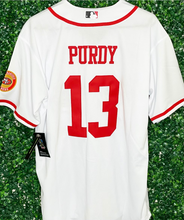 Load image into Gallery viewer, MENS SAN FRANCISCO 49ERS BROCK PURDY #13 WHITE MLB JERSEY
