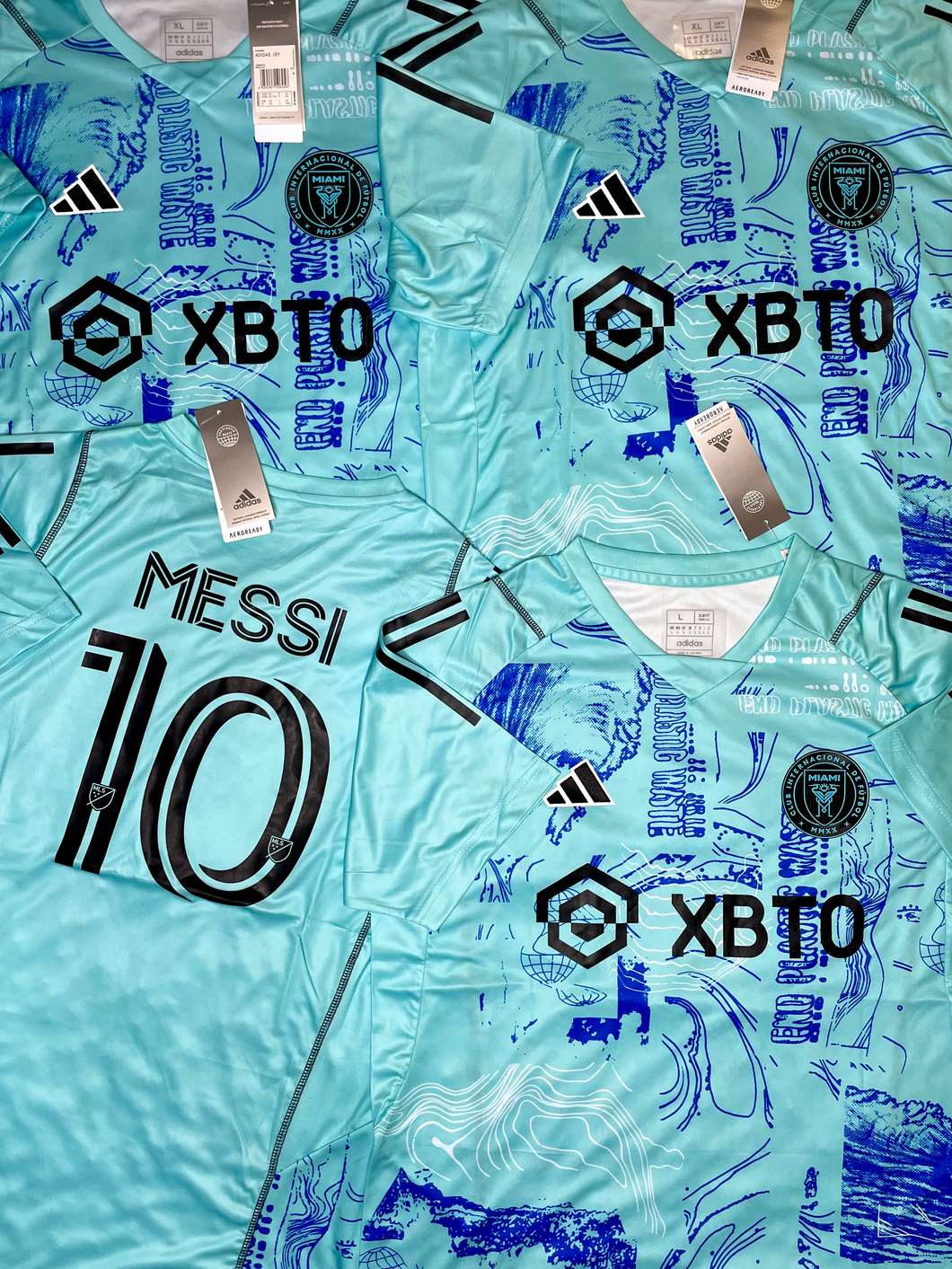 MENS INTER MIAMI LIONEL MESSI #10 AQUA JERSEY