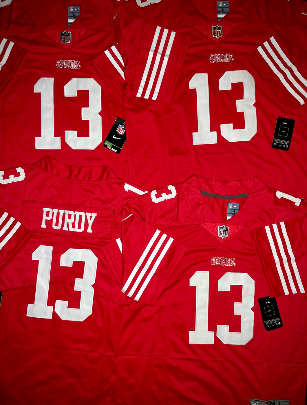 MENS SAN FRANCISCO 49ERS BROCK PURDY #13 RED JERSEY