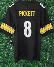 Load image into Gallery viewer, MENS PITTSBURGH STEELERS KENNY PICKETT #8 BLACK JERSEY
