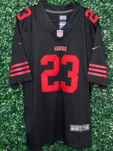 Load image into Gallery viewer, MENS 49ERS CHRISTIAN MC CAFFREY #23 BLACK JERSEY

