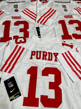 Load image into Gallery viewer, WOMENS SAN FRANCISCO 49ERS BROCK PURDY #13 WHITE JERSEY
