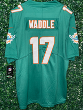 Load image into Gallery viewer, MENS MIAMI DOLPHINS JAYLEN WADDLE #17 AQUA JERSEY
