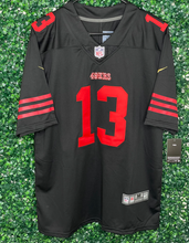 Load image into Gallery viewer, MENS SAN FRANCISCO 49ERS BROCK PURDY #13 &quot;MR RELEVANT&quot; BLACK JERSEY
