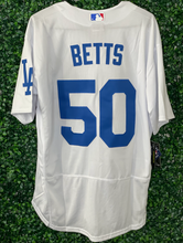 Load image into Gallery viewer, MENS LOS ANGELES DODGERS MOOKIE BETTS #50 WHITE JERSEY
