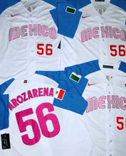 Load image into Gallery viewer, MENS MEXICO WORLD CLASSICS AROZARENA #56 BABY BLUE JERSEY
