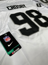 Load image into Gallery viewer, MENS RAIDERS CROSBY #98 White JERSEY
