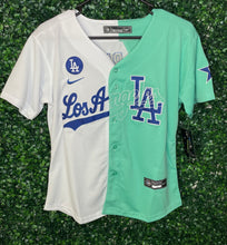 Load image into Gallery viewer, WOMENS DODGERS BAD BUNNY #22 White/GREEN JERSEY
