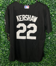 Load image into Gallery viewer, WOMENS DODGERS KERSHAW #22 BLACK JERSEY
