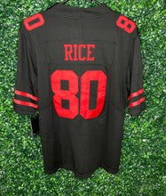Load image into Gallery viewer, MENS 49ERS JERRY RICE #80 BLACK JERSEY
