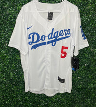 Load image into Gallery viewer, MENS LOS ANGELES DODGERS FREDDIE FREEMAN #5 WHITE JERSEY

