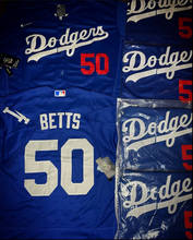 Load image into Gallery viewer, MENS LOS ANGELES DODGERS MOOKIE BETTS #50 BLUE JERSEY
