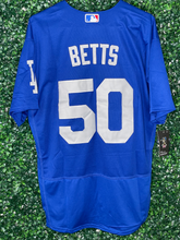 Load image into Gallery viewer, MENS DODGERS MOOKIE BETTS #50 BLUE JERSEY
