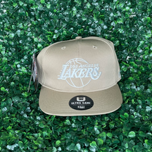 Load image into Gallery viewer, LOS ANGELES LAKERS KHAKI STRAP BACK
