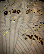 Load image into Gallery viewer, MENS SAN DIEGO PADRES STRIPED JERSEY (NO PLAYER/NUMBER)
