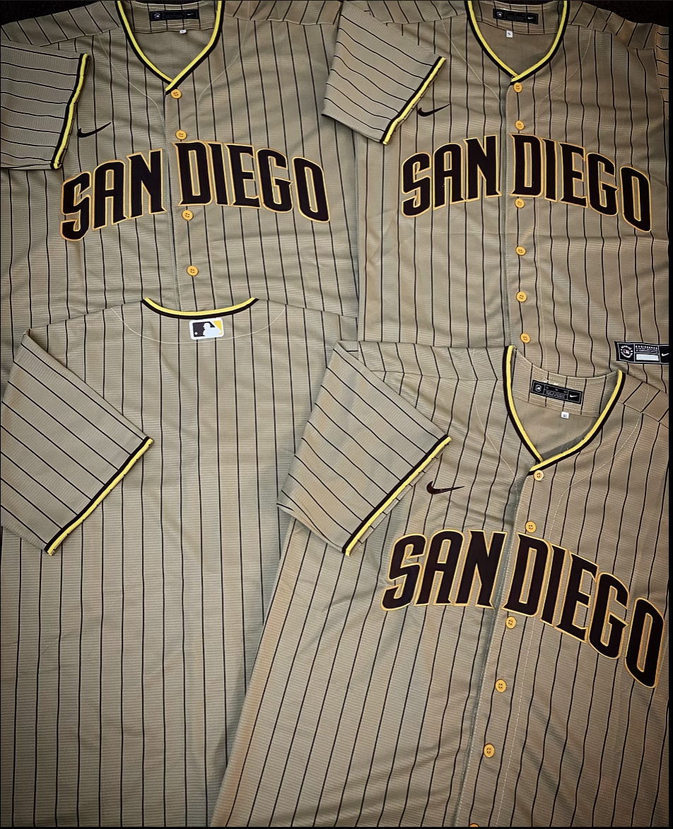 MENS SAN DIEGO PADRES STRIPED JERSEY (NO PLAYER/NUMBER)