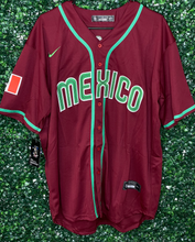 Load image into Gallery viewer, MENS Mexico World Baseball Classics Urias #7 Burgundy Jersey
