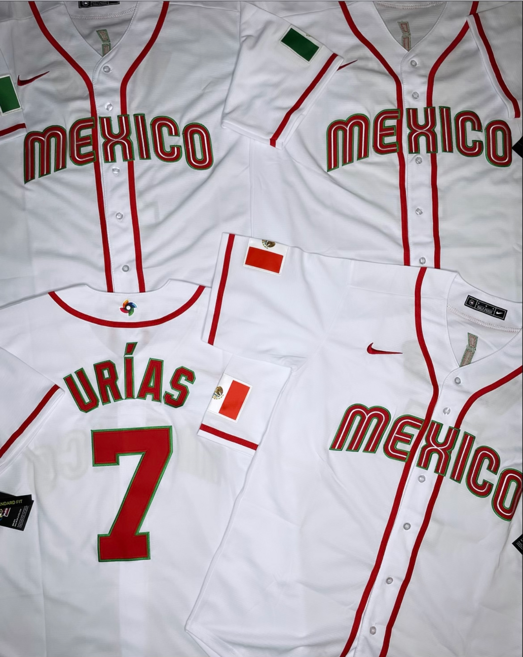 MENS Mexico World Baseball Classics Urias #7 White Jersey